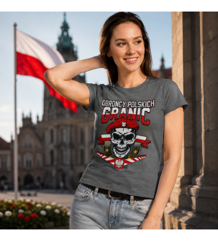 KOSZULKA DAMSKA PATRIOTYCZNI OBROŃCA POLSKICH GRANIC